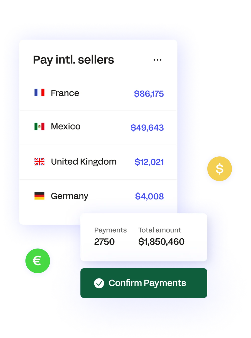 pay international sellers in 220+ countries in their currency