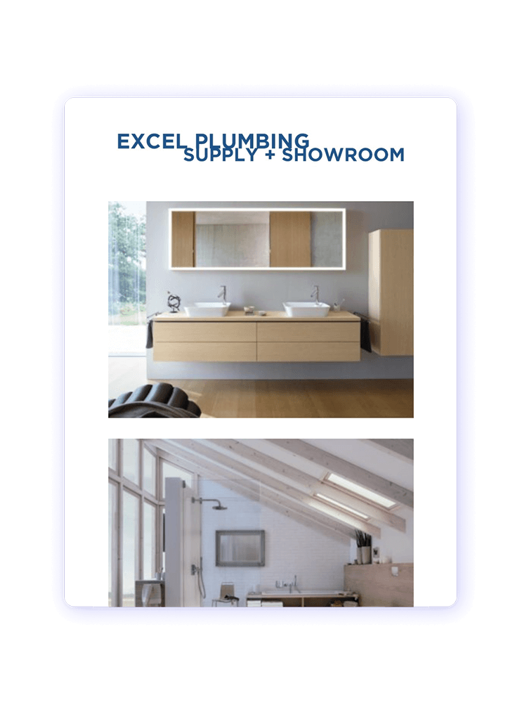 Excel Plumbing Supply & Showroom bathroom sink and shower images