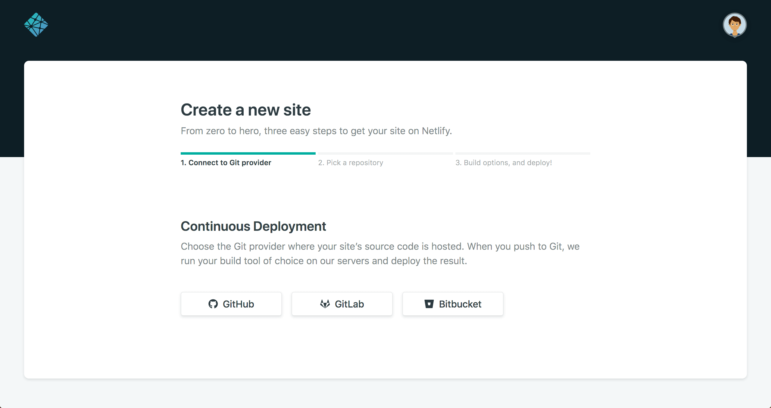 Netlify deploy step1