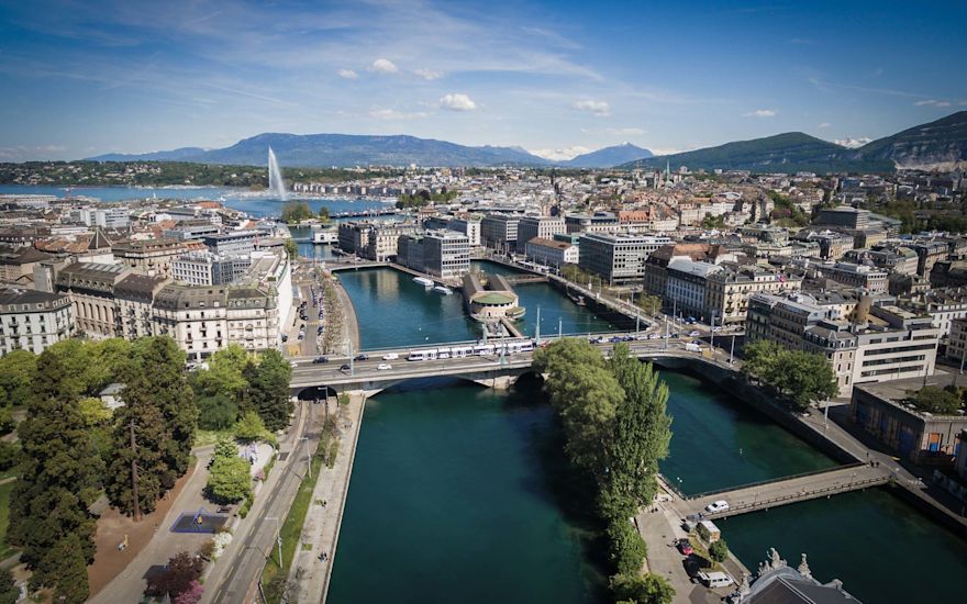 Itinéraire des chauffeurs routiers le long de Genève