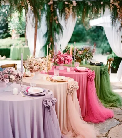 Color blocking florals wedding list