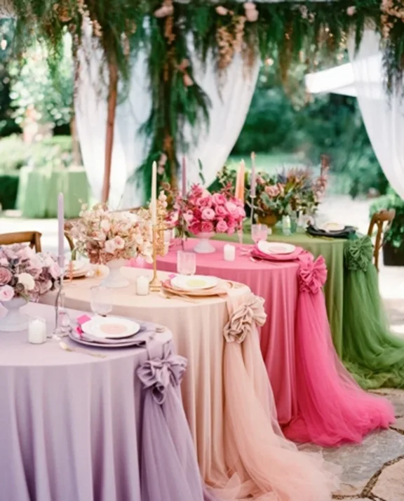 Color blocking florals wedding list