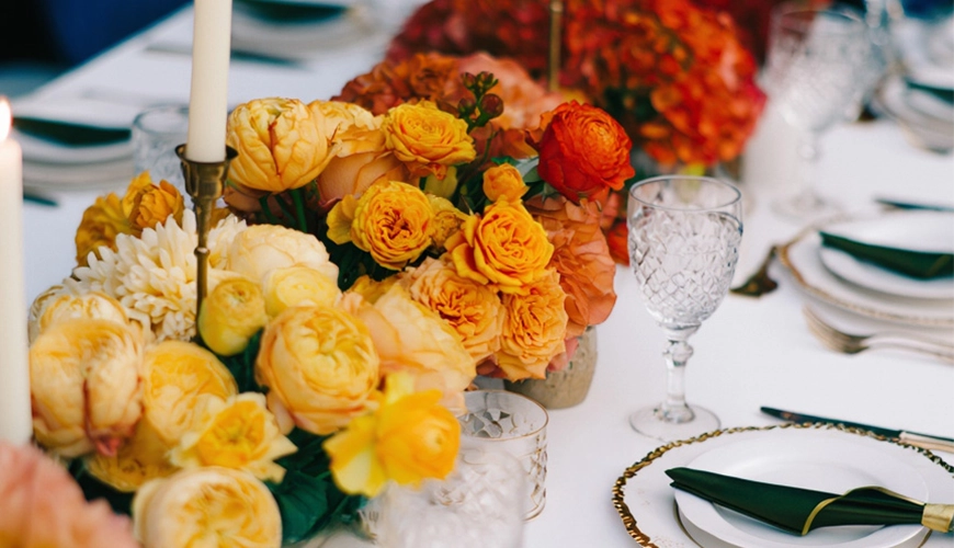 Color blocking flowers