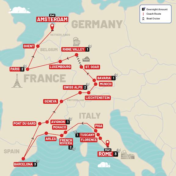 Western Adventure route map