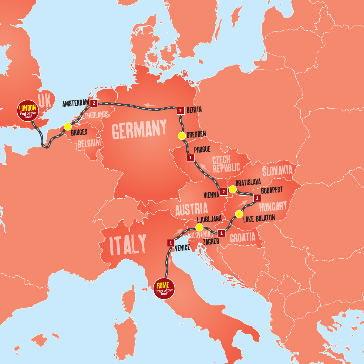 tourhub | Expat Explore Travel | Best Of Eastern Europe | Tour Map