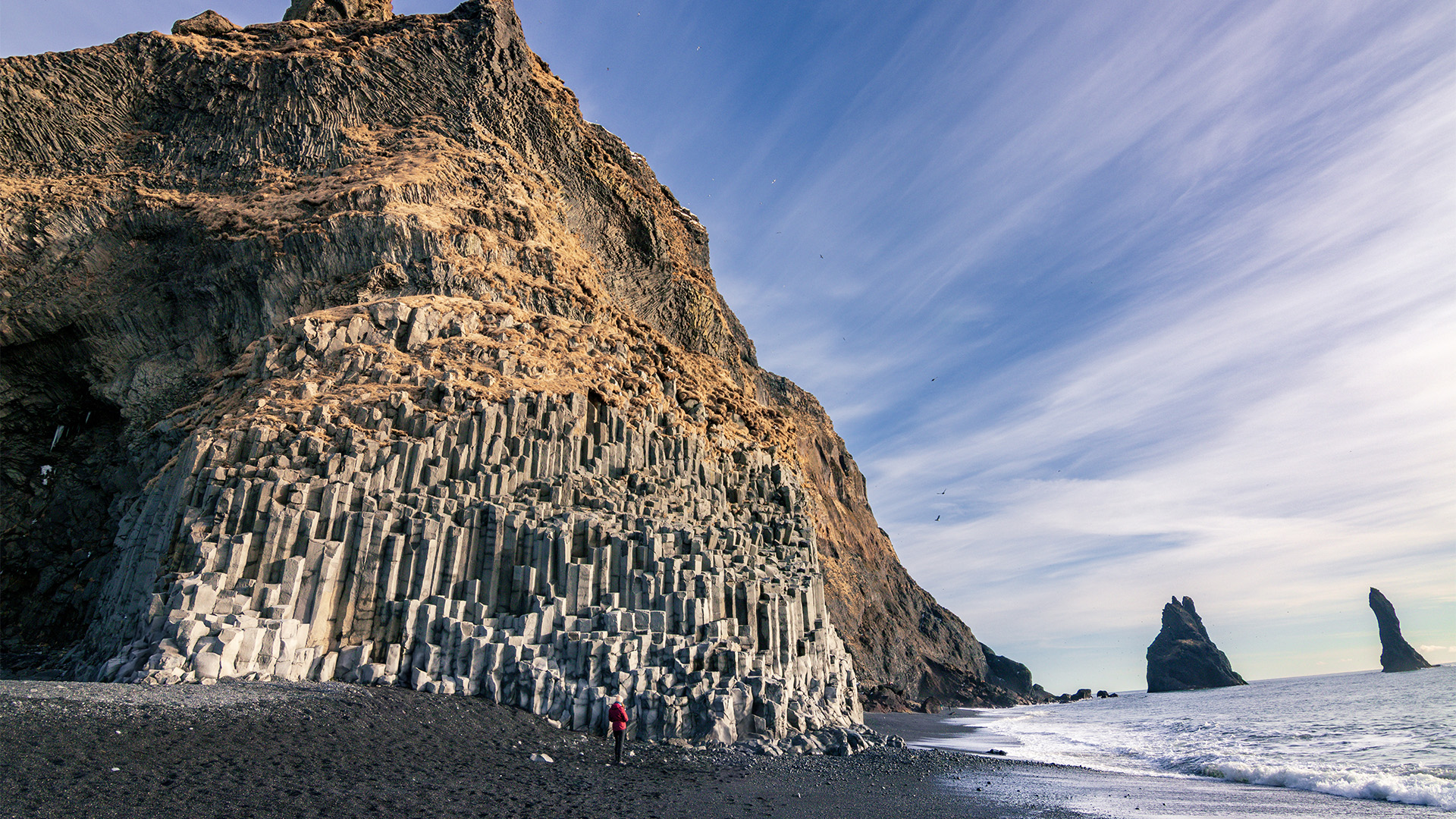 Marvel at Reynisfjara’s black sand beach