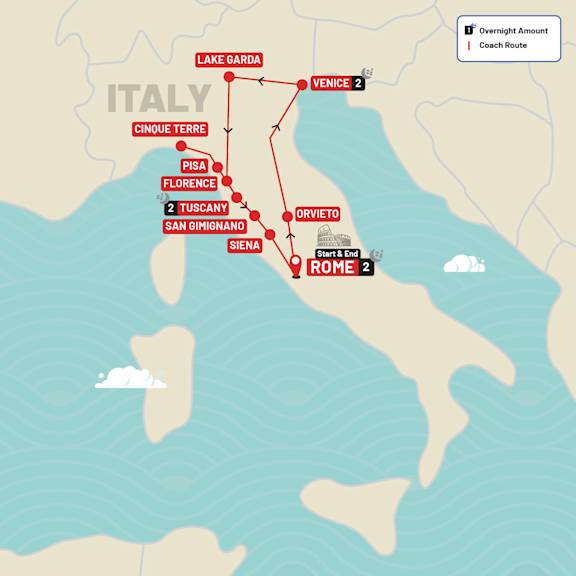 Taste of Italy route map