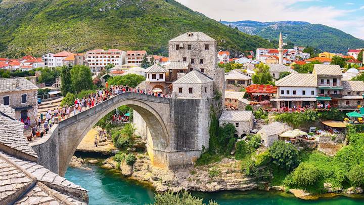 Bosnia-Balkan-town-of-Mostar-