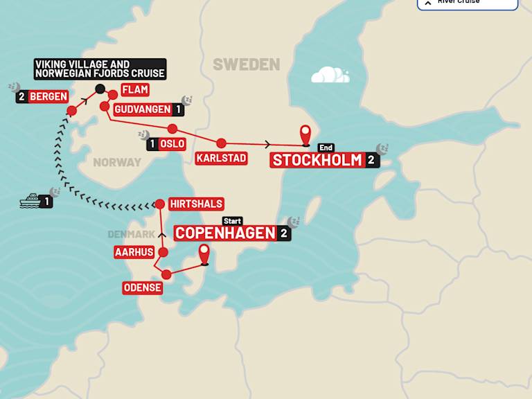 Scandinavian Escape Christmas route map