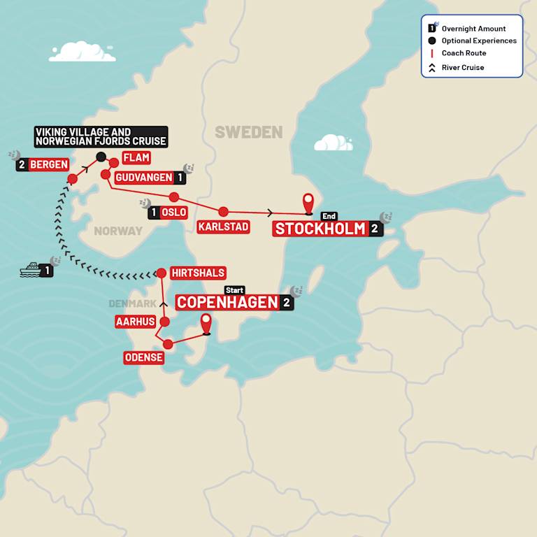 Scandinavian Escape Christmas route map
