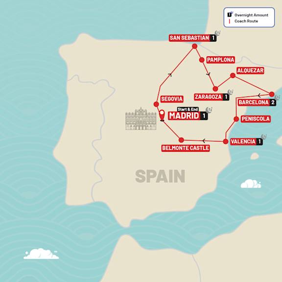 Taste of Spain route map