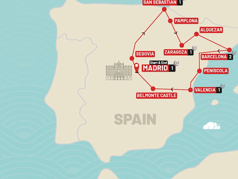 Taste of Spain route map