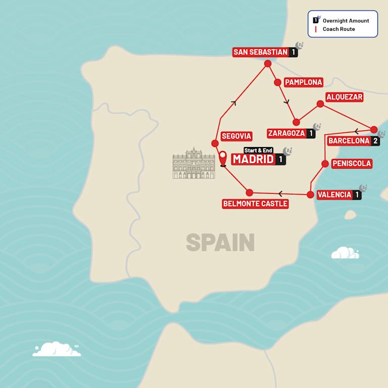 Taste of Spain route map