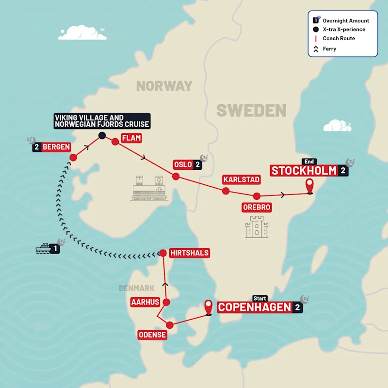 Europe tour map