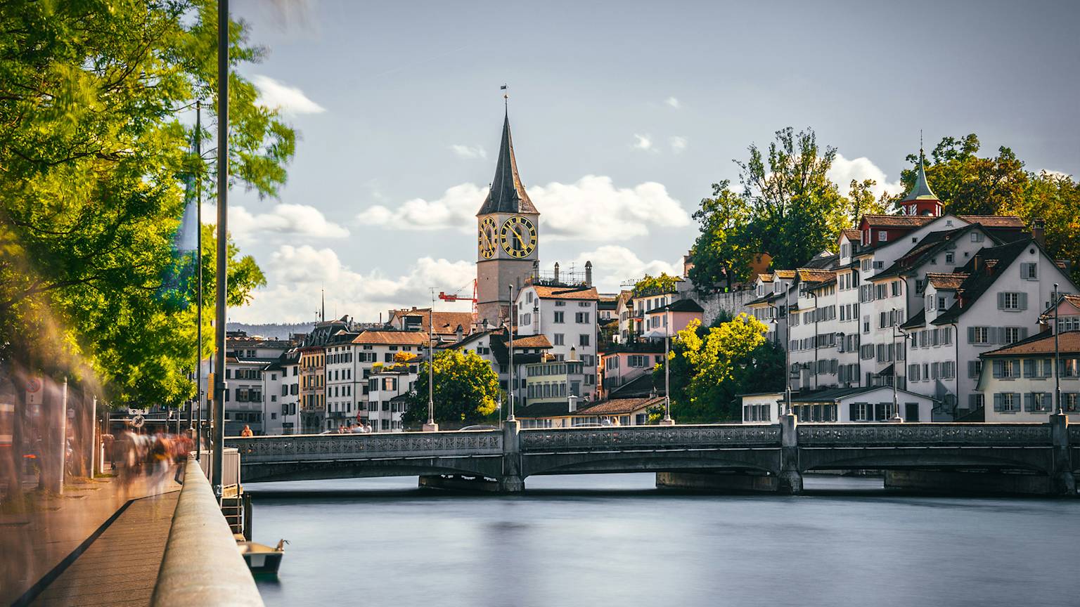 zurich-switzerland-river-church