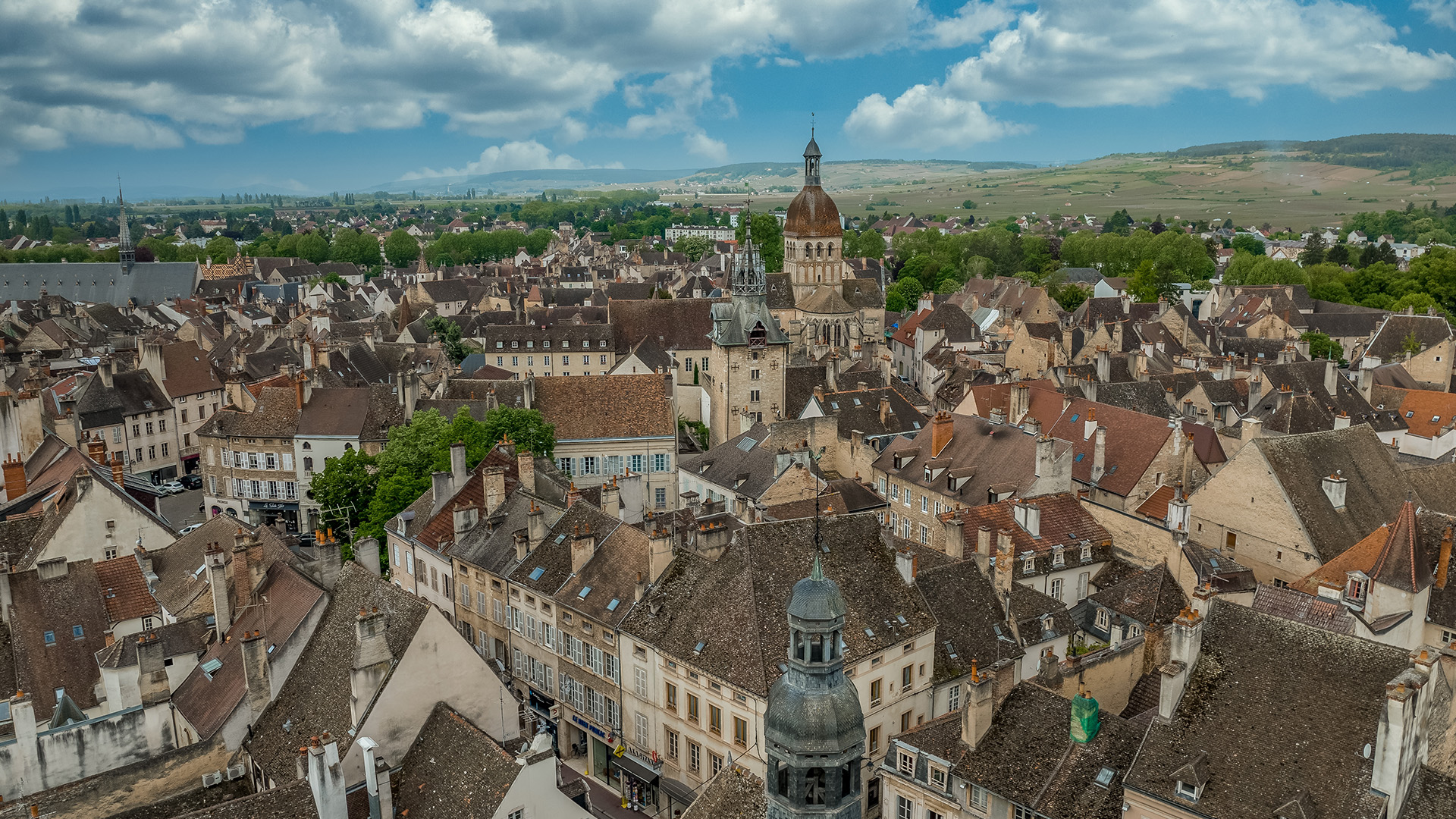 beaune-france-old-town-center-aerial