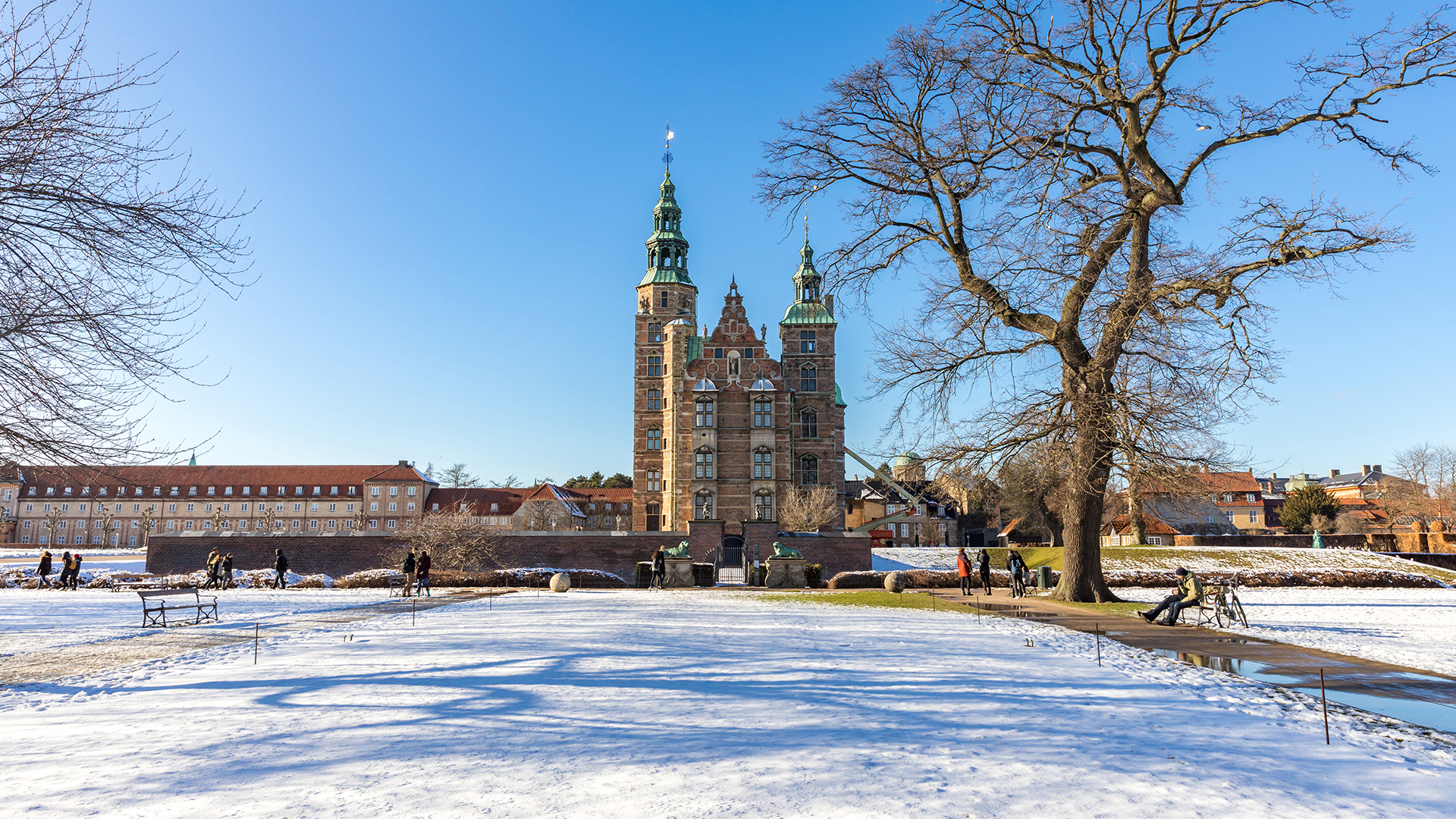 Rosenborg-Castle-Copenhagen-Denmark-in-winter-day