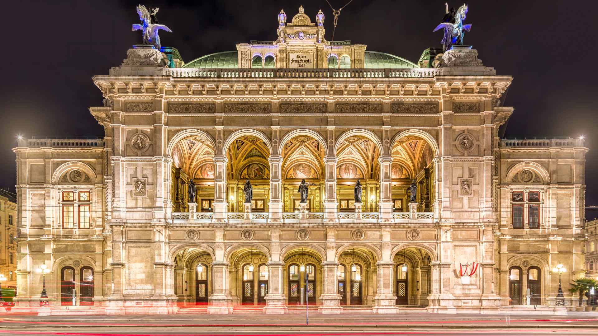 Vienna State Opera at night Vienna Austria