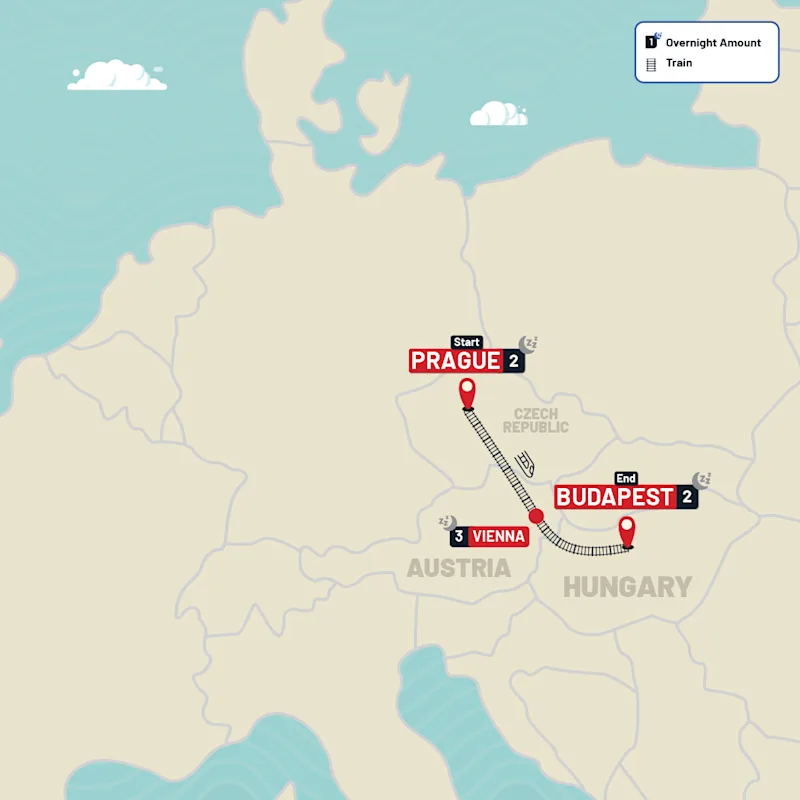Europe tour map