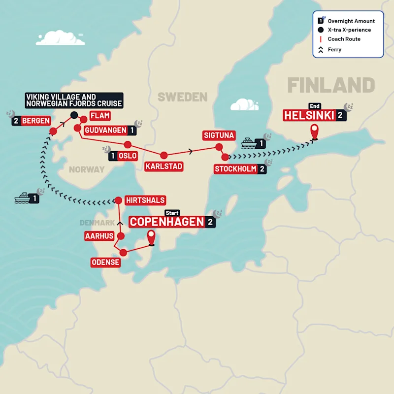 Europe tour map
