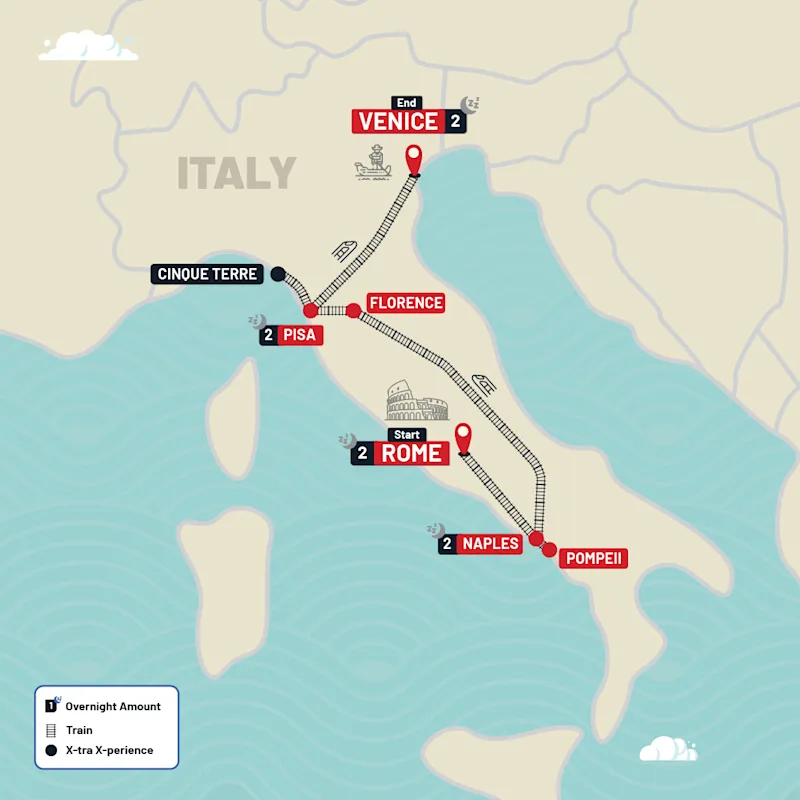 Europe tour map