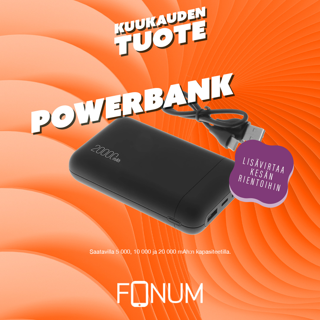 Heinäkuun kuukauden tuote: powerbankit