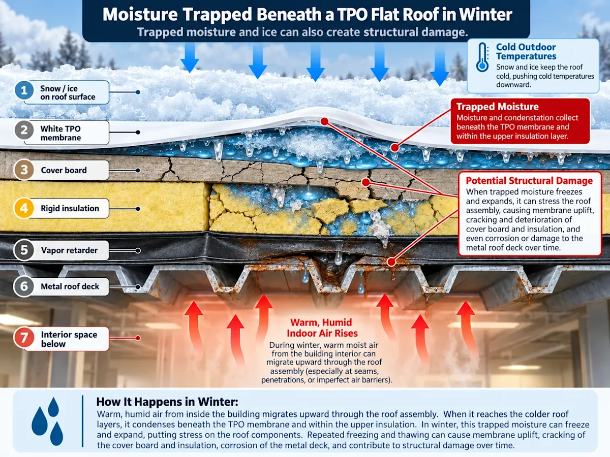 Commercial Roofing: TPO Membrane Flat Roof Repair