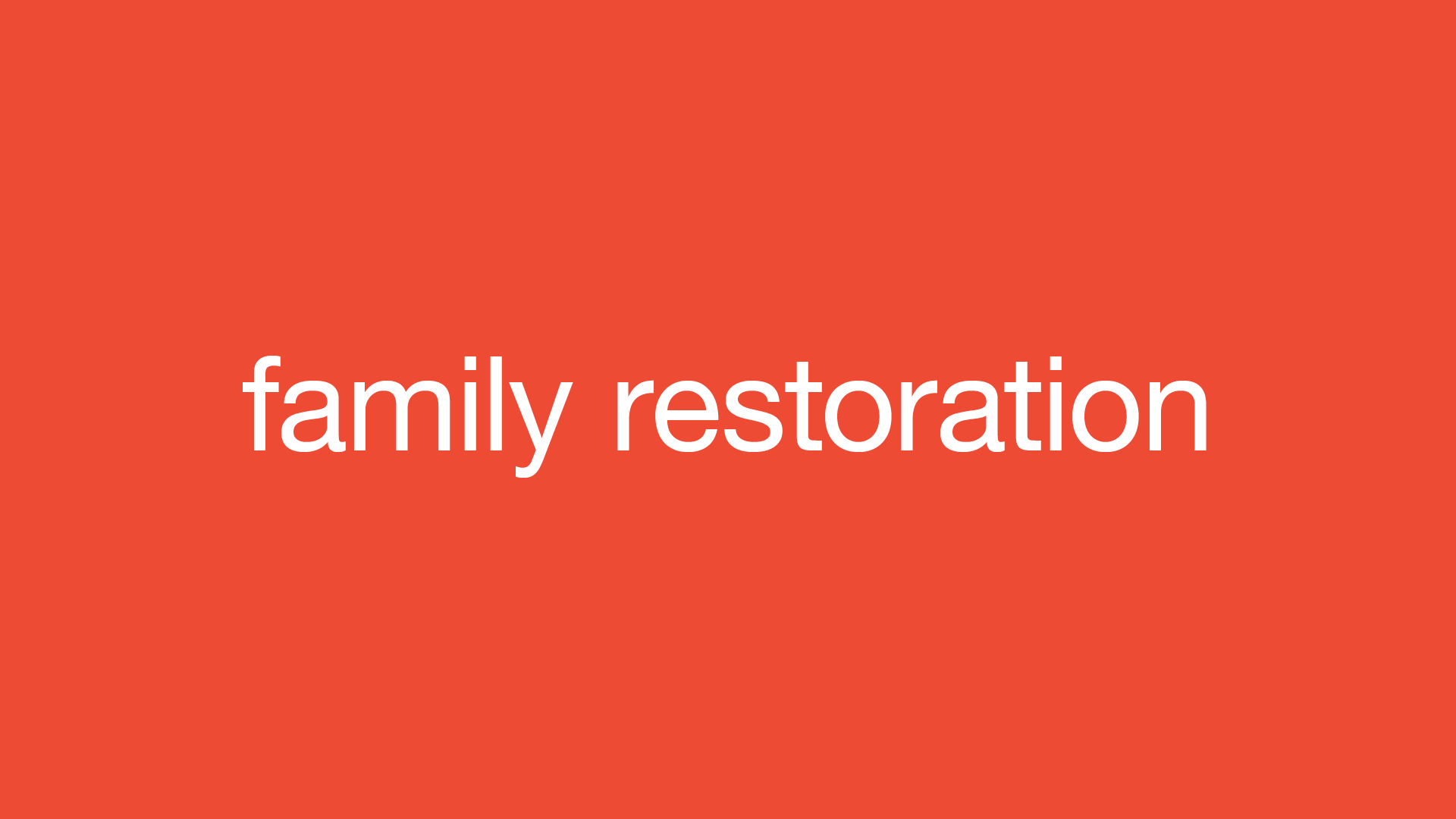 Family Restoration Index Card Art