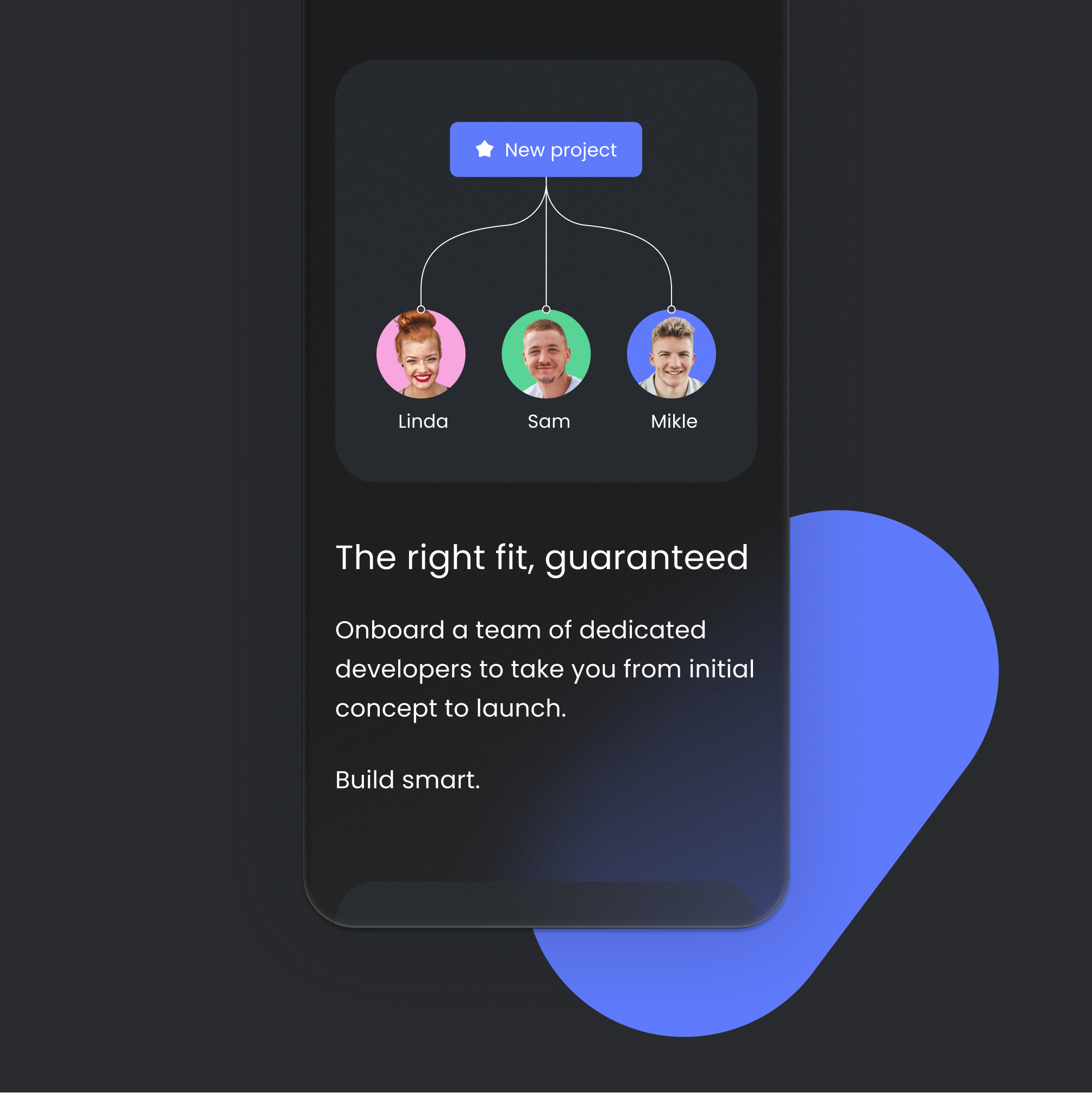 Squads website mobile design