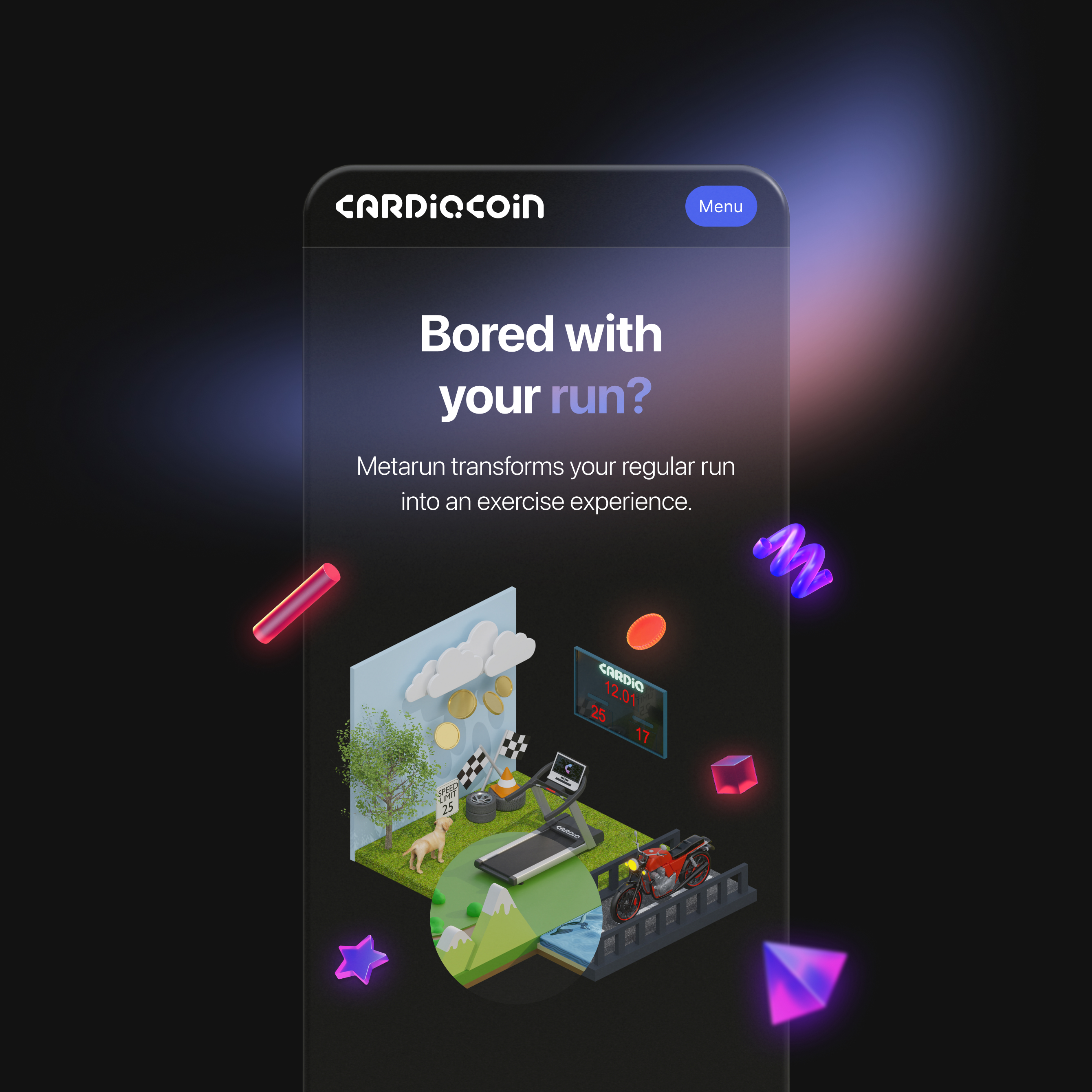 Cardio website mobile design