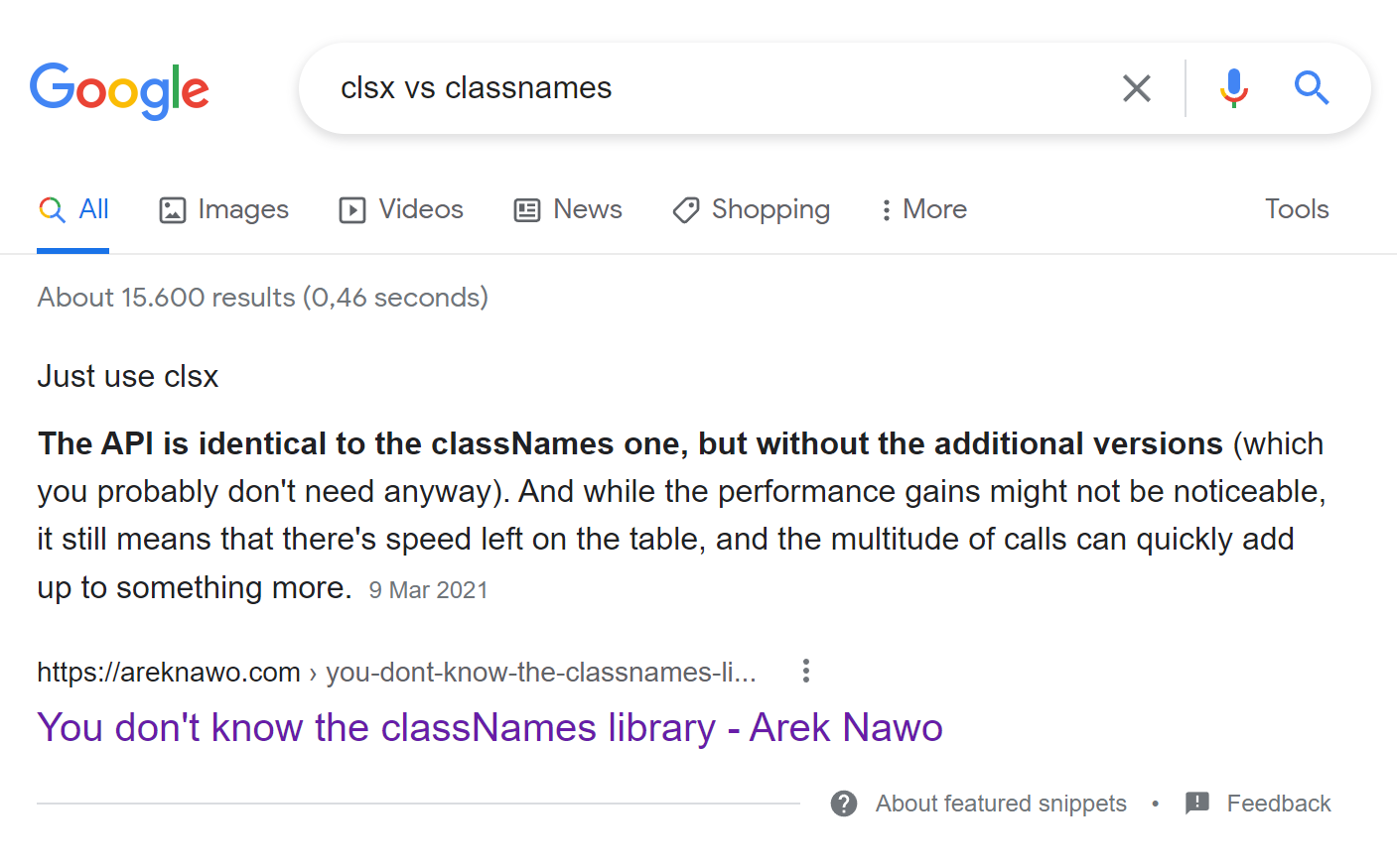 clsx vs classnames