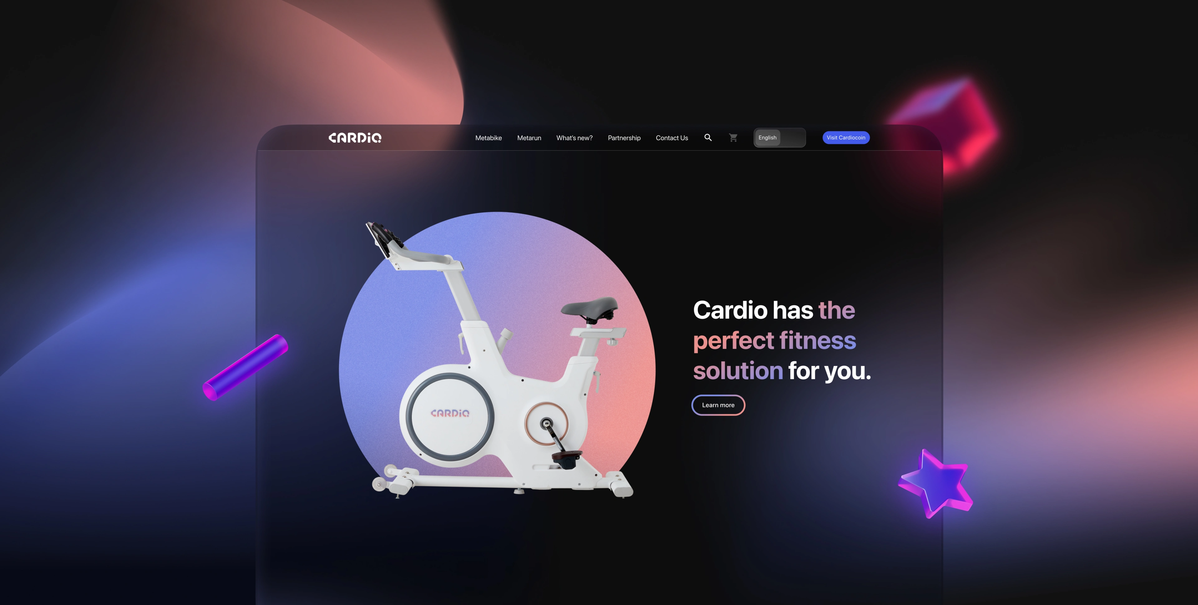 Cardio by Gorazdo Hero section