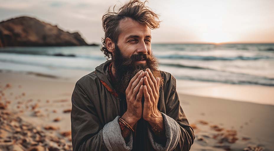 beard on the beach