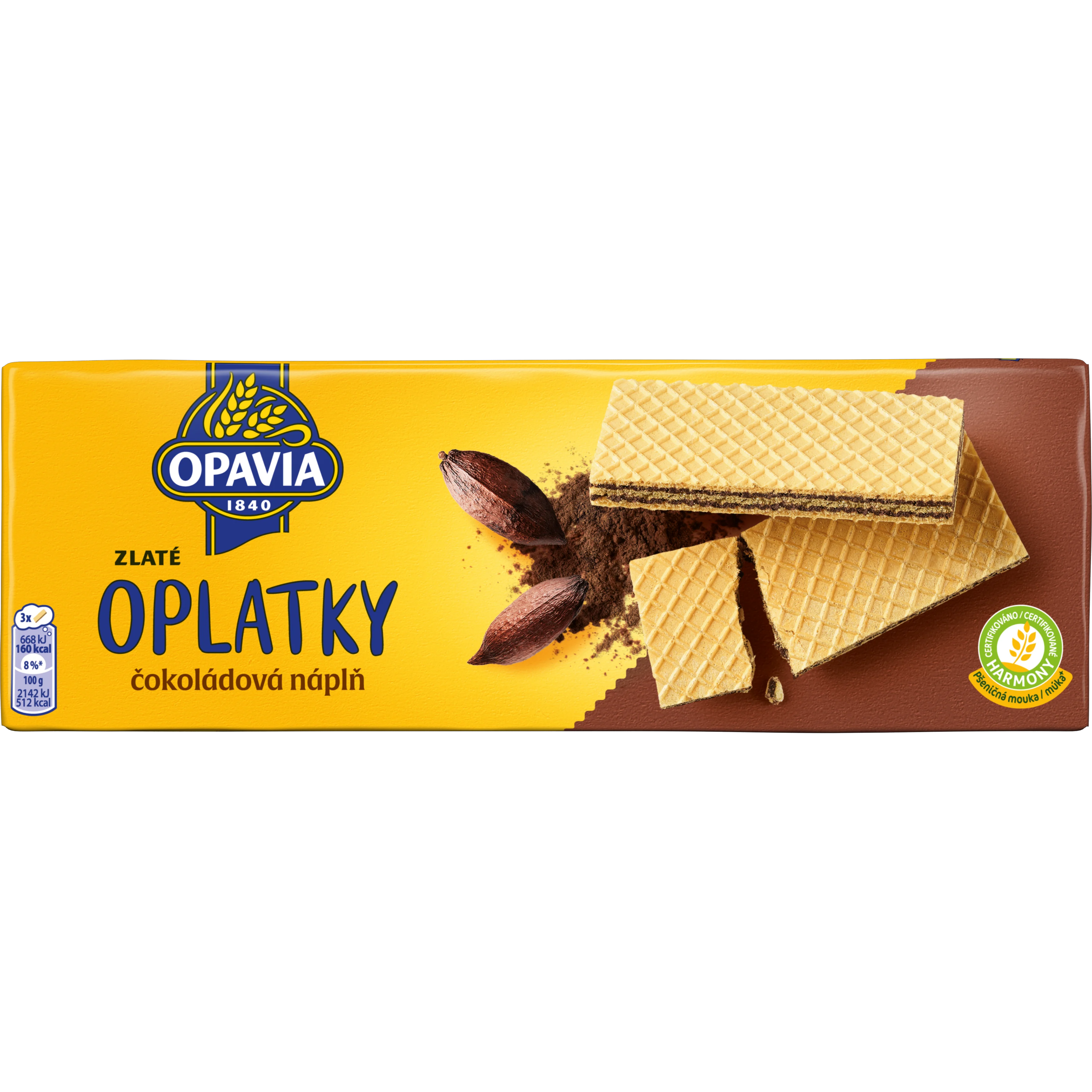 Oplatky čokoládová náplň