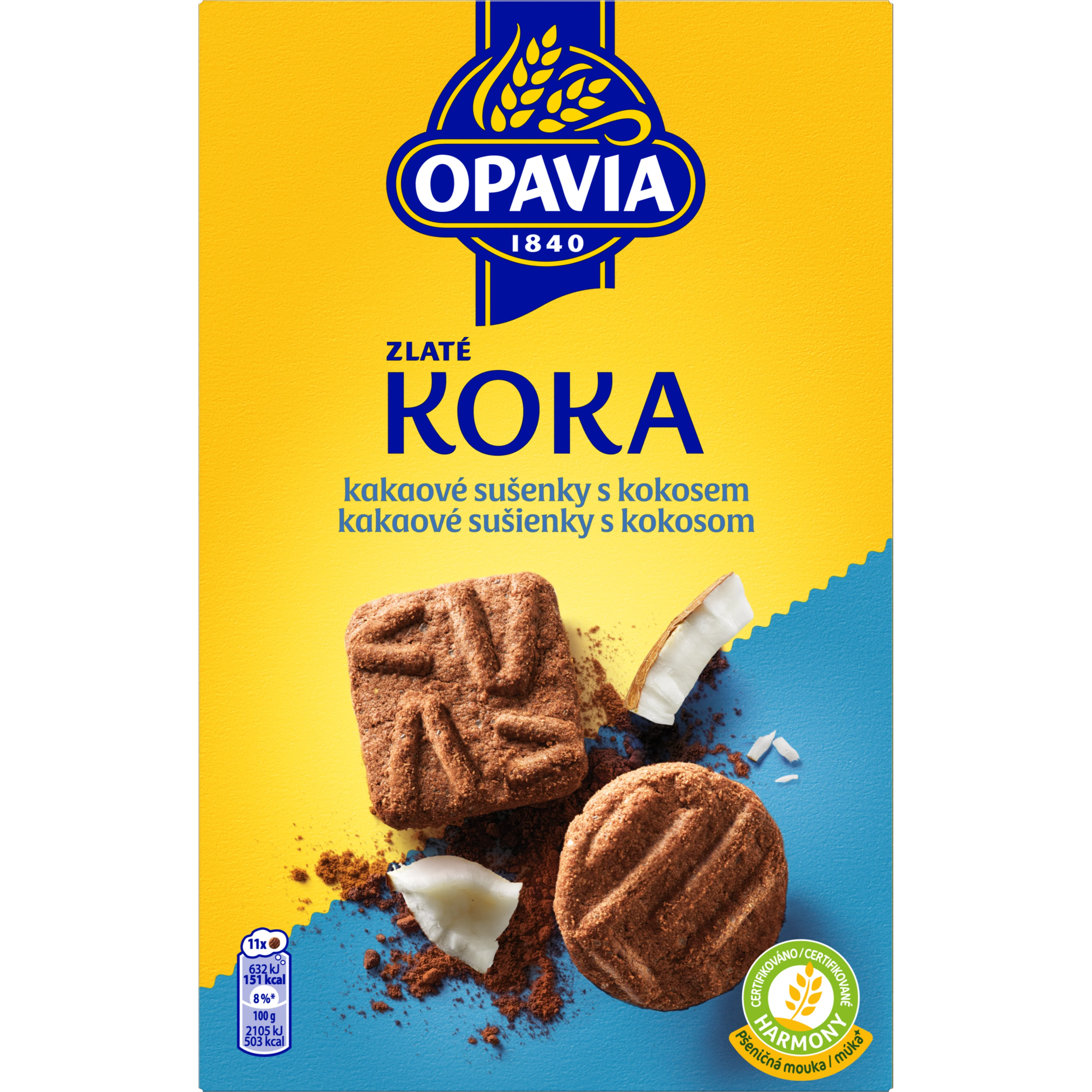 Koka kakaové sušenky s kokosem