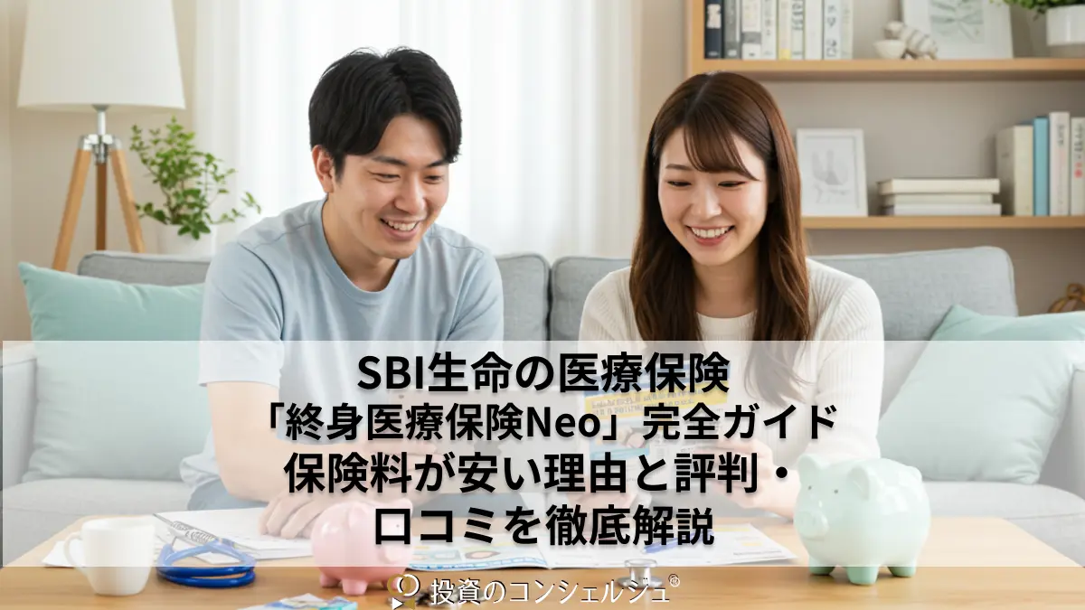 SBI生命の医療保険「終身医療保険Neo」完全ガイド｜保険料が安い理由と評判・口コミを徹底解説 | 投資のコンシェルジュ