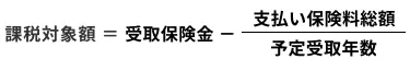 個人年金保険の受取保険金の課税対象額に関する計算式.webp