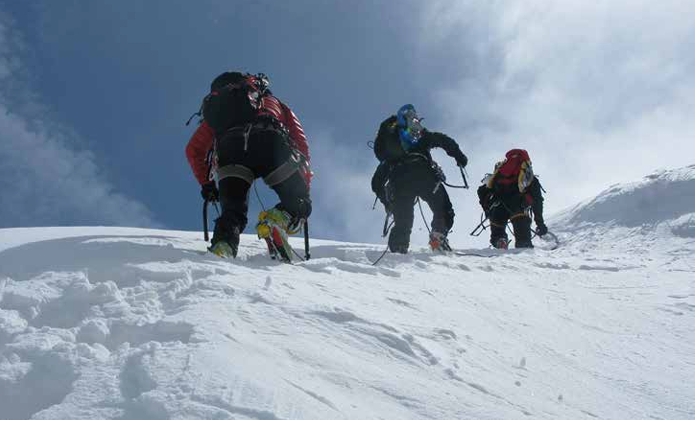 progressione corda corda ghiacciaio