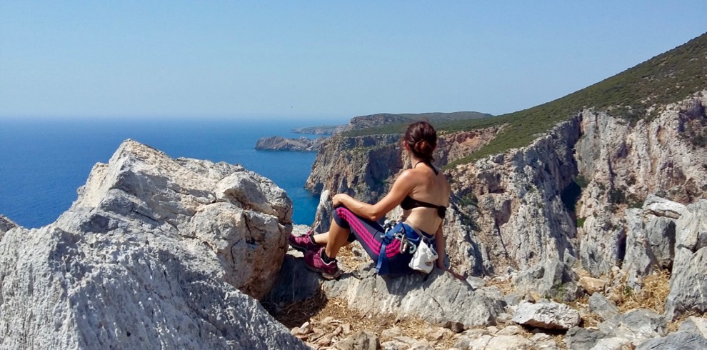 Cima di Pan di Zucchero, dopo la ferrata. Summit of Pan di Zucchero, after the via ferrata.