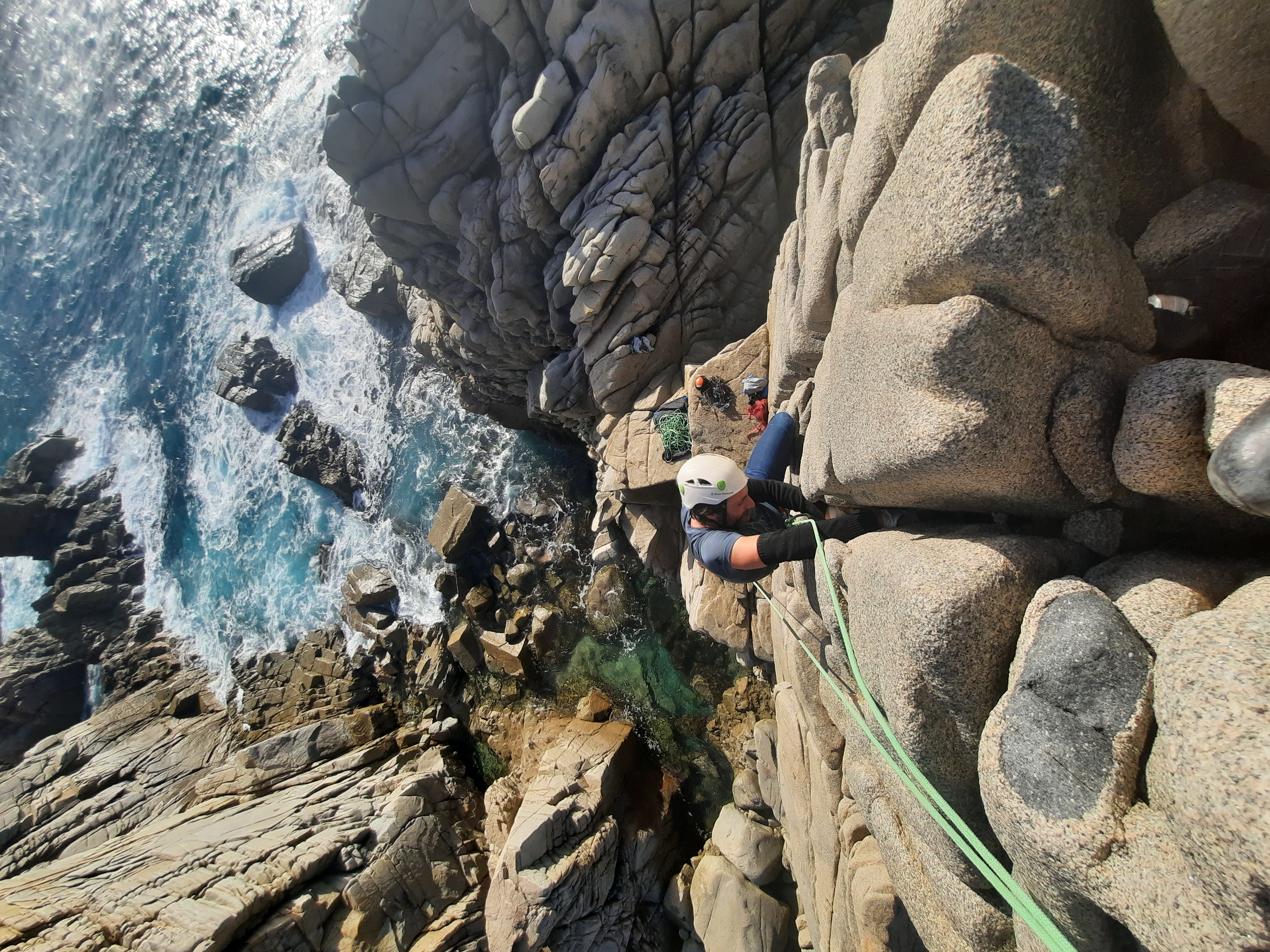 Capo Pecora arrampicata. Climbing at Capo Pecora