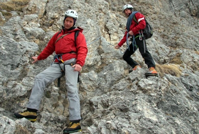 progressione in discesa su roccia