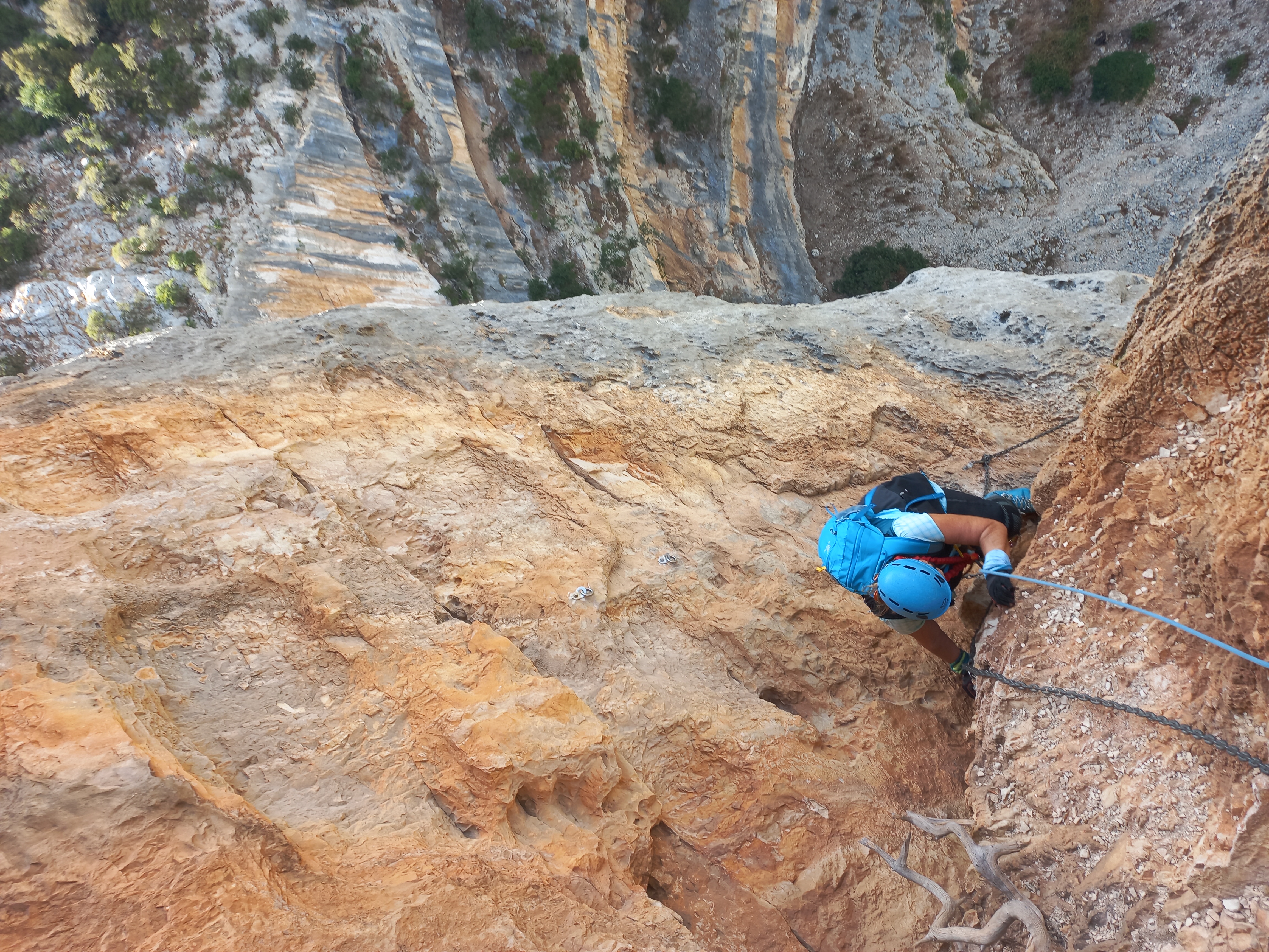 Ferrata Badde Pentumas tratto verticale