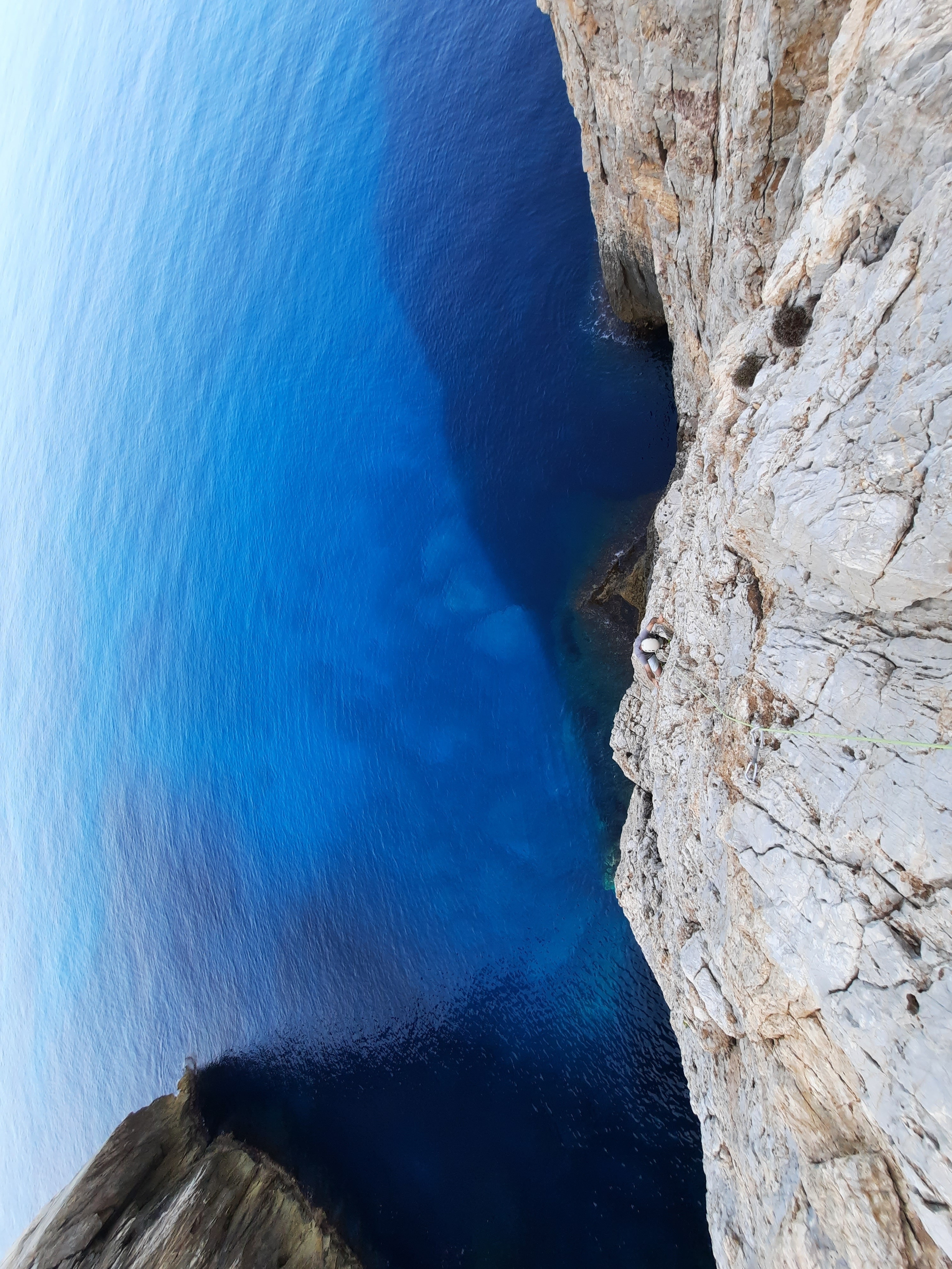 arrampicata Pan di zucchero. Climbing on Pan di Zucchero. Sardinia