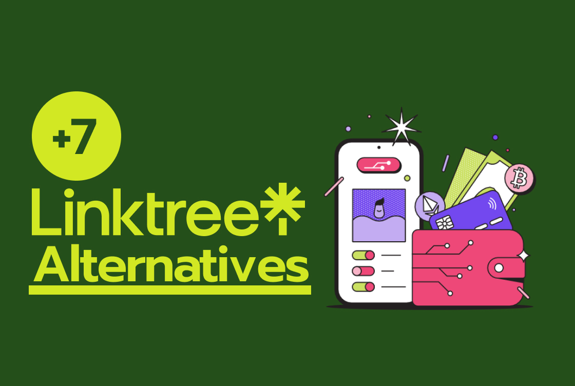 digital wallet illustrations typed linktree alternatives