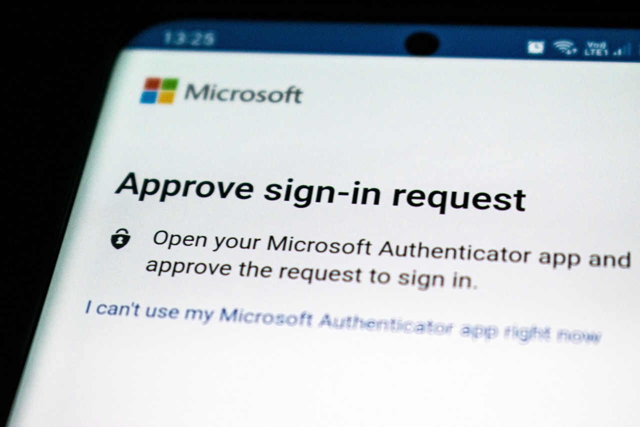 a mobile phone show microsoft sign-in request