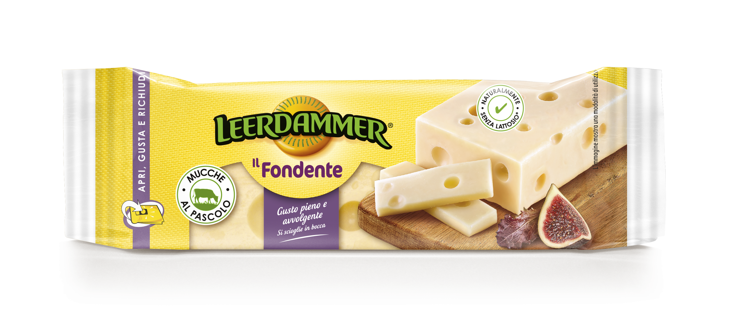 Полутвърдо зряло пълномаслено сирене Leerdammer® Fondante блок 150g