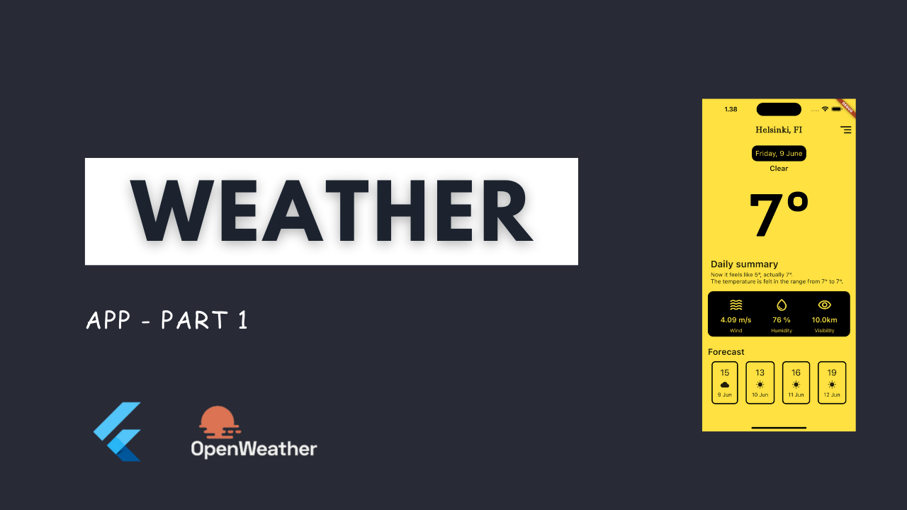 Cover Image for Building Weather App using Flutter | AeroCast | PART 1