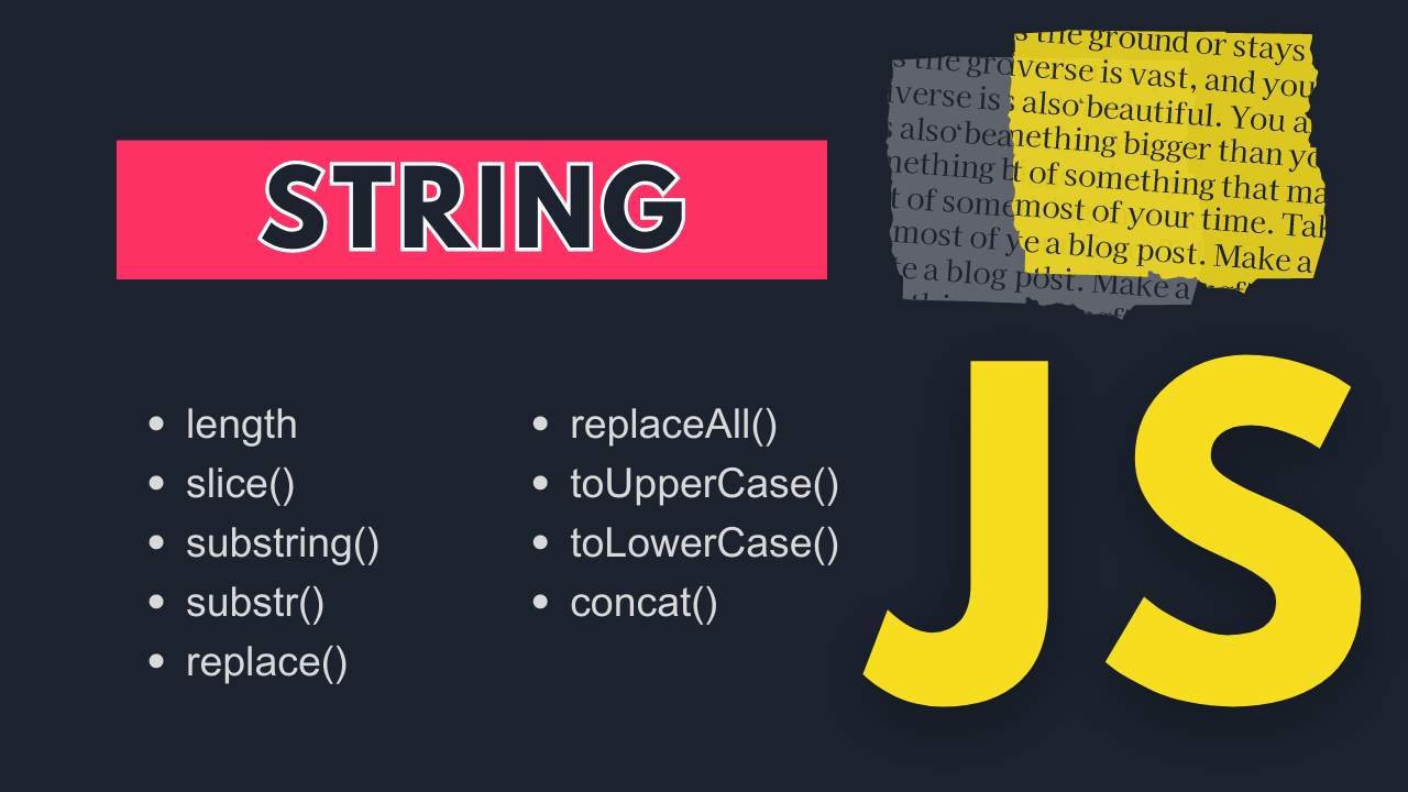 Cover Image for Mastering JavaScript |  STRING METHODS | part 1