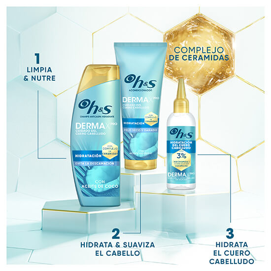 Gama h&s hidrata para cueros cabelludos secos