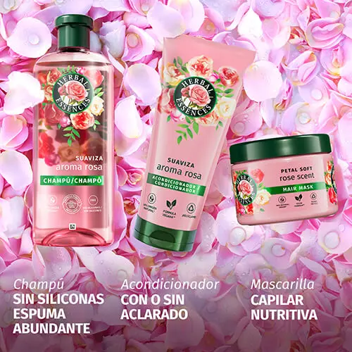 Champu sin siliconas espuma abundante, Acondicionador con o sin aclarado y mascarilla capilar nutritiva.